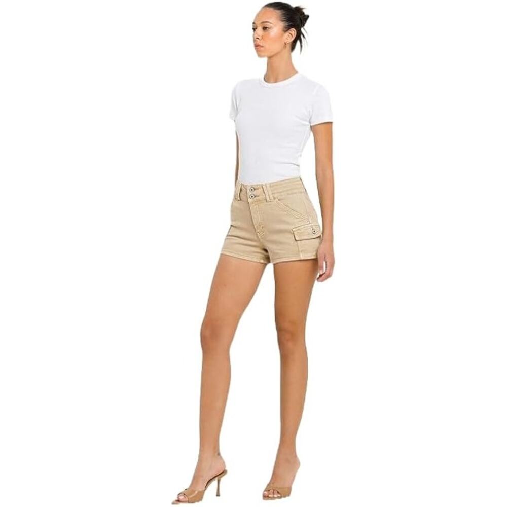 Vervet by Flying Monkey High Rise Cargo Shorts - V3411K - Size Medium - Picture 4 of 5